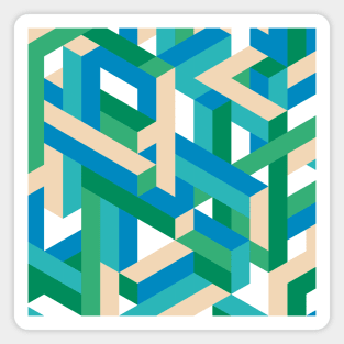 Isometric Line Design Magnet